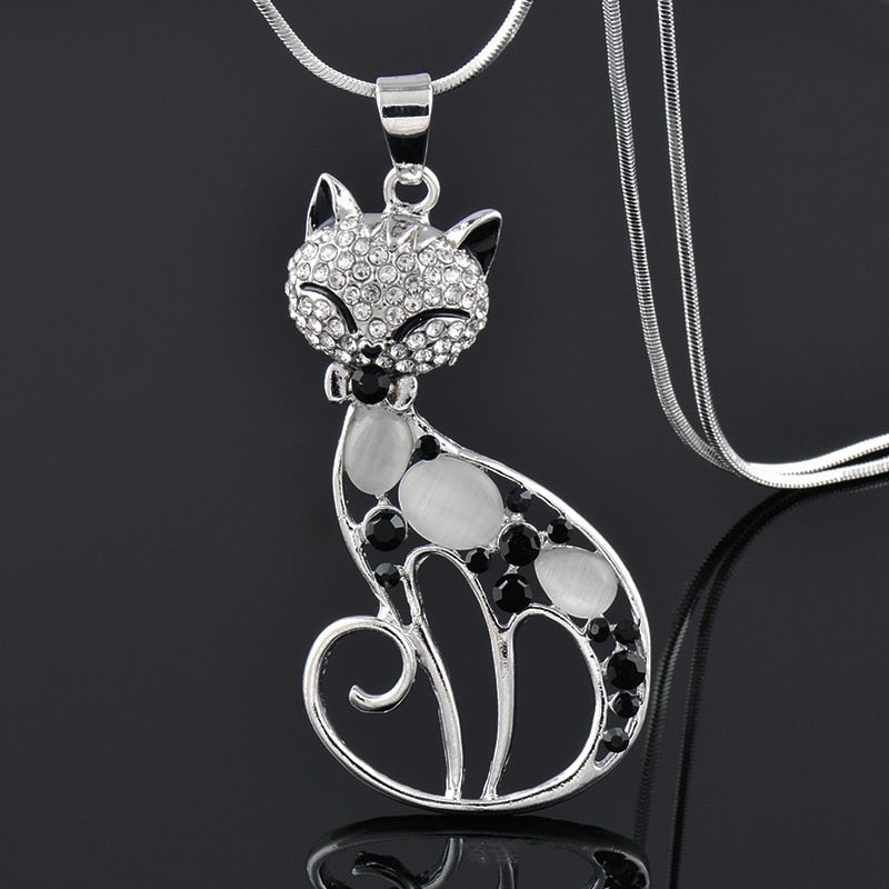 Cats of Love Necklace in Sterling Silver