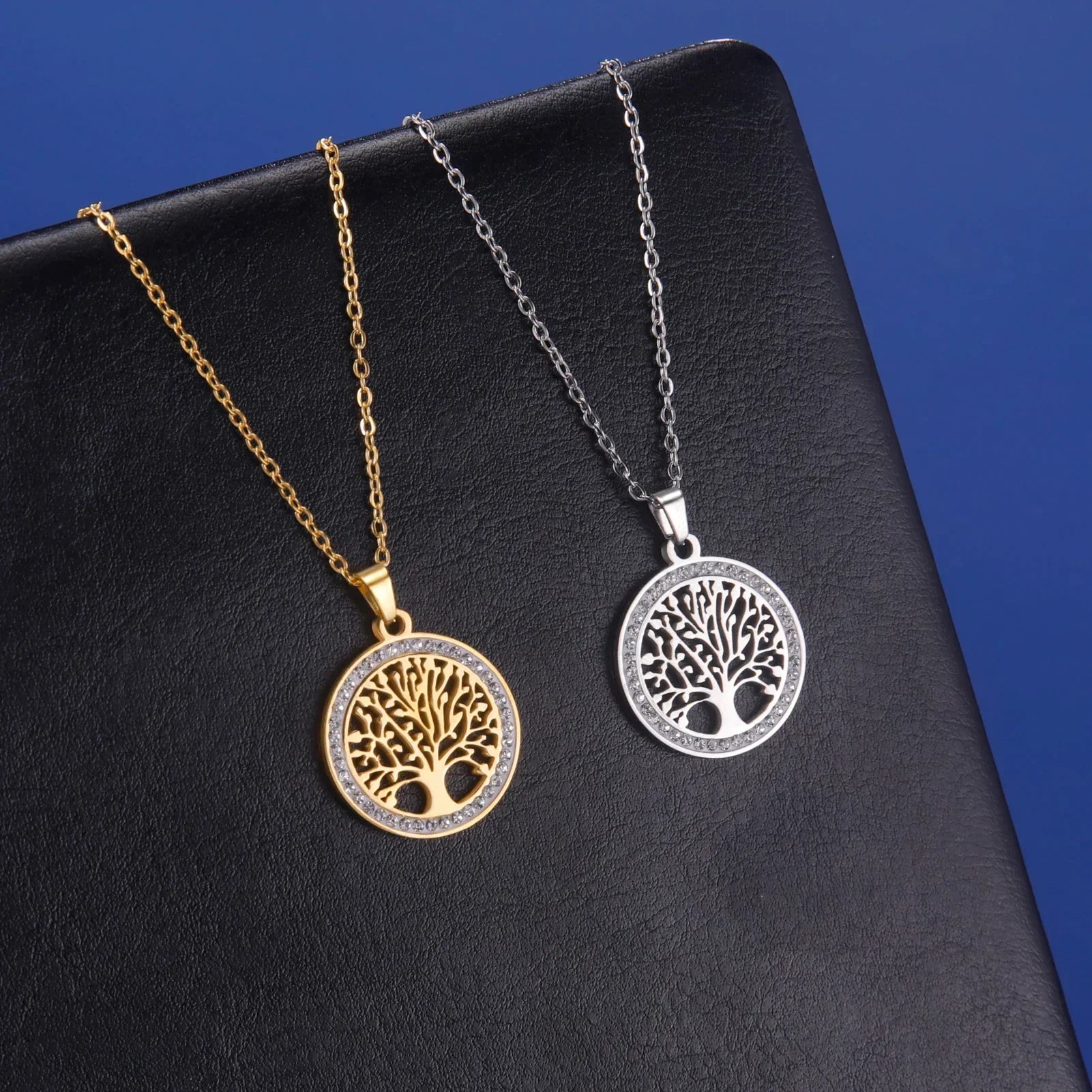 Shining Tree of Life Round Pendant
