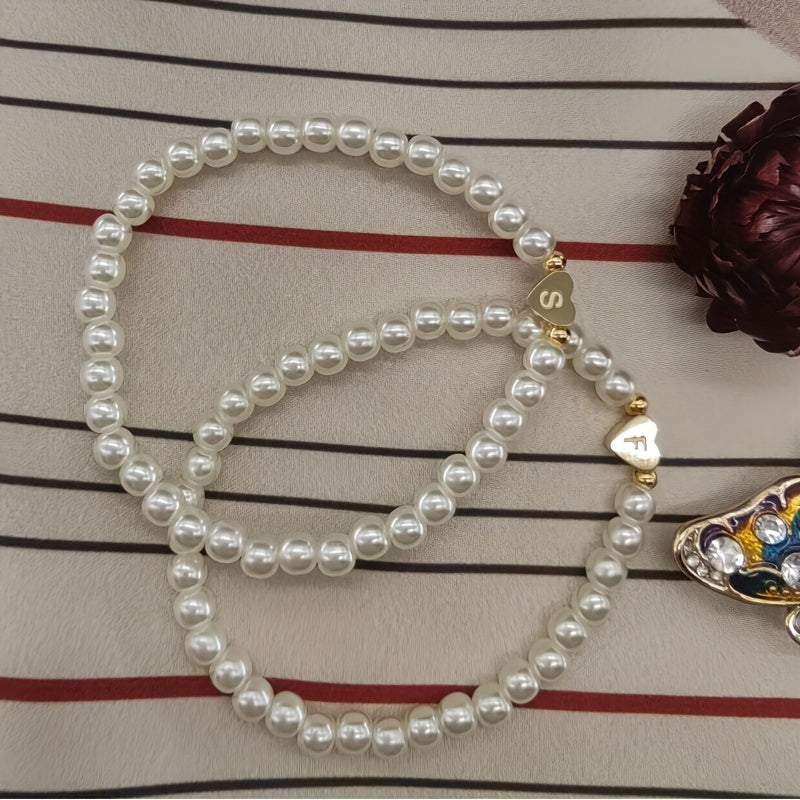 Chic A-Z Heart Initial Bracelet