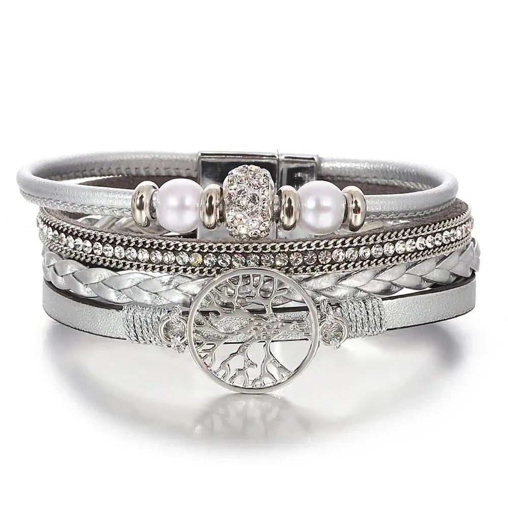 Tree of Life Rhinestone Bracelet