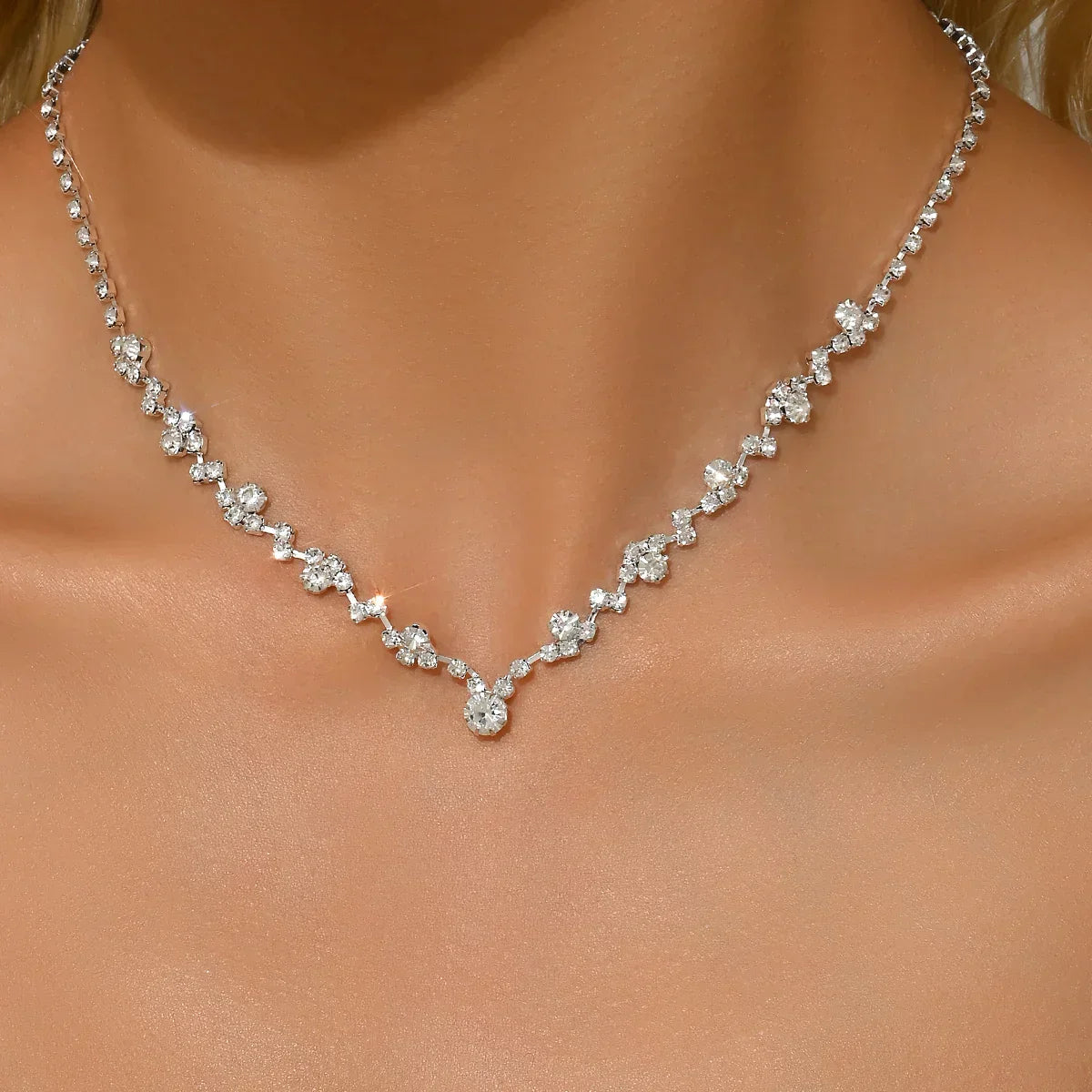 Elegant Diamond Bridal Necklace