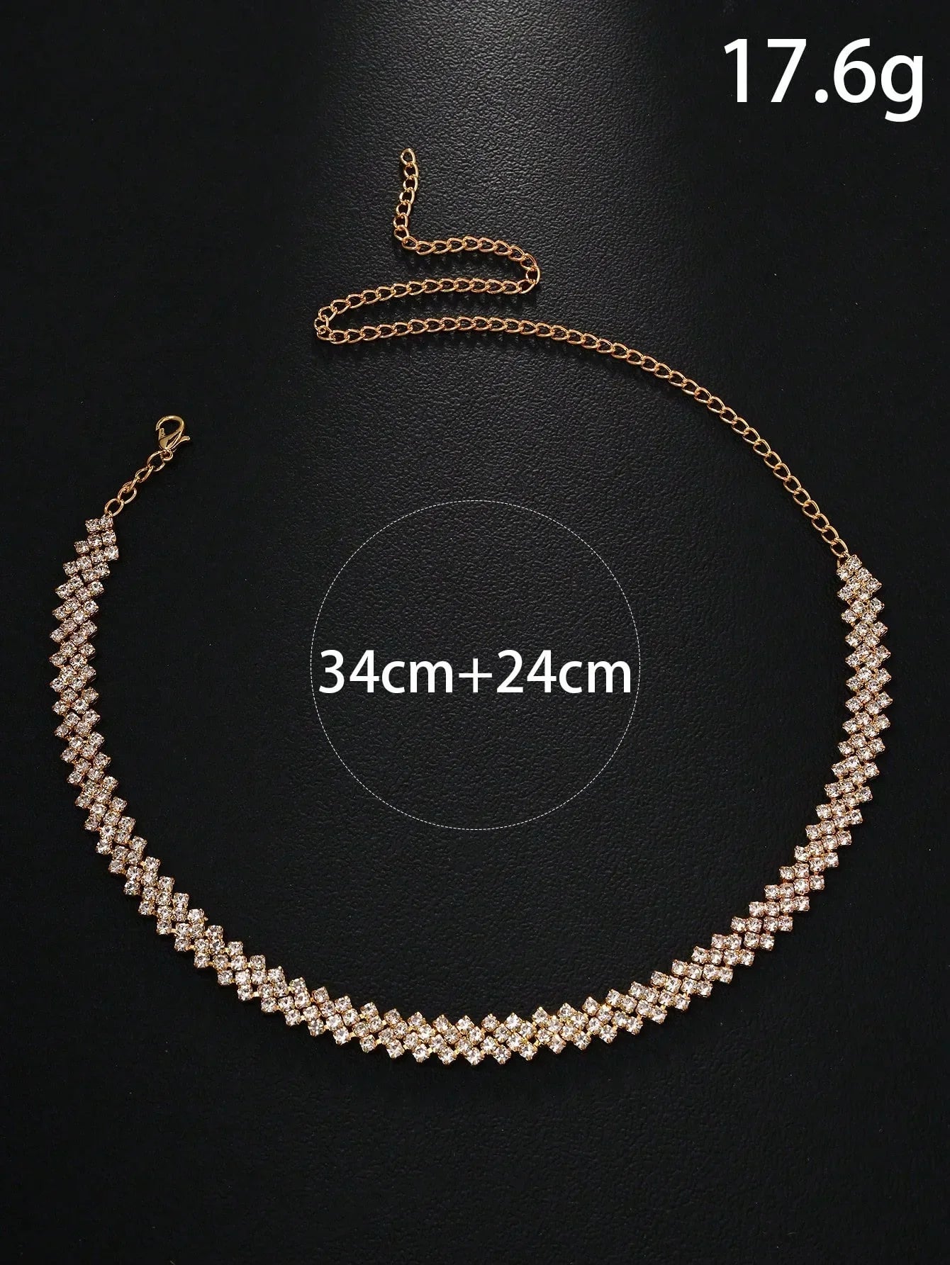 Elegant Rhinestone Collar Necklace