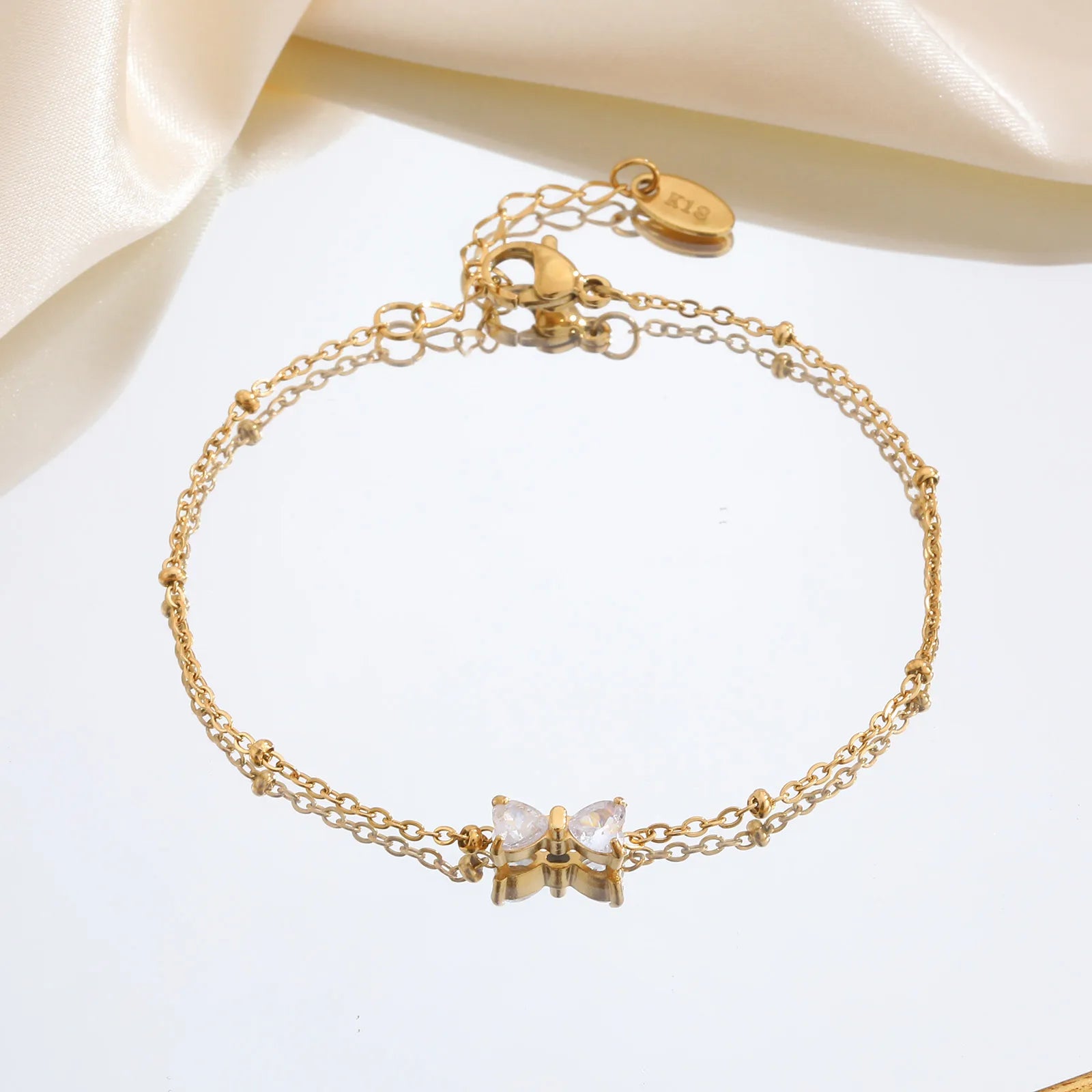 Elegant Sparkling Crystal Charm Bracelet